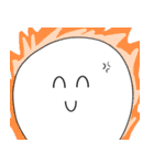 丸くて白いなぞの人間スタンプ（個別スタンプ：9）