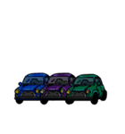 青い車が変化します。（個別スタンプ：3）