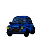 青い車が変化します。（個別スタンプ：10）
