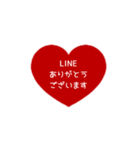 ⏹⬛LINEハート⬛レッド[❤️⅔❷①再販]（個別スタンプ：7）