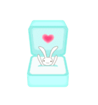【台湾版】情人節快樂 ウサギ（個別スタンプ：8）