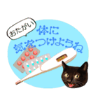 【白ねこ＆黒ねこ】動く！ペットたち（個別スタンプ：15）