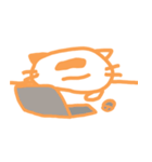 可愛い海苔猫-左手で絵を描く スタンプ特集（個別スタンプ：13）
