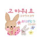 ときめきウサギ（楽しい韓国語）（個別スタンプ：14）