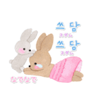 ときめきウサギ（楽しい韓国語）（個別スタンプ：25）