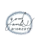 大人かわいい＊カリグラフィー風の英語挨拶（個別スタンプ：31）