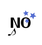 可愛い音符の日常デカ文字（個別スタンプ：34）