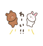 【BROWNFRIENDS】くれよんで描いてみた（個別スタンプ：4）