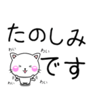 ちびねこ100% 毎日使えるでか文字（個別スタンプ：22）