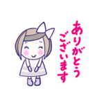 推し活♪かわいい女の子♪白♪1（個別スタンプ：27）