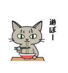 ラーメンを食べる猫 [修正版]（個別スタンプ：5）