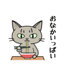 ラーメンを食べる猫 [修正版]（個別スタンプ：10）