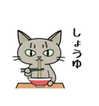 ラーメンを食べる猫 [修正版]（個別スタンプ：13）