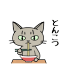 ラーメンを食べる猫 [修正版]（個別スタンプ：16）