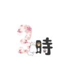 猫と花時計（個別スタンプ：3）