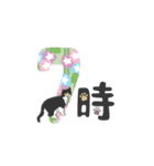 猫と花時計（個別スタンプ：7）