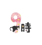猫と花時計（個別スタンプ：9）