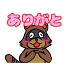 たぬきのスタンプ Raccoon Sticker（個別スタンプ：4）