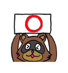 たぬきのスタンプ Raccoon Sticker（個別スタンプ：24）