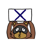 たぬきのスタンプ Raccoon Sticker（個別スタンプ：25）