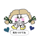 三つ編み女子スタンプbraid girl stamp（個別スタンプ：19）