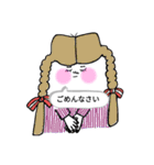 三つ編み女子スタンプbraid girl stamp（個別スタンプ：39）