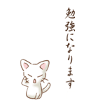 余白には白い猫がいるよ その1（敬語）（個別スタンプ：24）