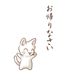 余白には白い猫がいるよ その1（敬語）（個別スタンプ：38）