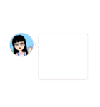 眼鏡女である（個別スタンプ：8）
