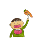 なぜか全部ちょっと驚いてる（個別スタンプ：1）