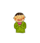 なぜか全部ちょっと驚いてる（個別スタンプ：3）