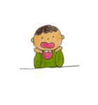 なぜか全部ちょっと驚いてる（個別スタンプ：4）