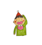 なぜか全部ちょっと驚いてる（個別スタンプ：9）