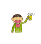 なぜか全部ちょっと驚いてる（個別スタンプ：11）
