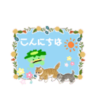 猫とかっぱくんの日常使える挨拶スタンプ他（個別スタンプ：1）