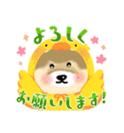 ♡子犬たくさん♡パピーズスタンプ挨拶色々（個別スタンプ：5）