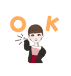ポニーテールの女の子(LINEアバターver.)（個別スタンプ：1）