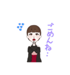 ポニーテールの女の子(LINEアバターver.)（個別スタンプ：7）