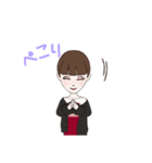 ポニーテールの女の子(LINEアバターver.)（個別スタンプ：8）