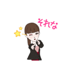 ポニーテールの女の子(LINEアバターver.)（個別スタンプ：9）
