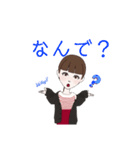 ポニーテールの女の子(LINEアバターver.)（個別スタンプ：11）