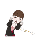 ポニーテールの女の子(LINEアバターver.)（個別スタンプ：21）