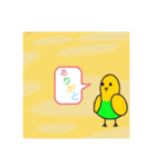 モノクロインコ14（個別スタンプ：5）