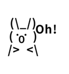 QxQ うさちゃんのかわいい絵文字 A（個別スタンプ：3）