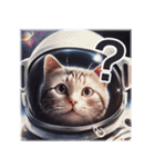 AI宇宙飛行士猫の日常スタンプ（個別スタンプ：14）
