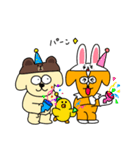 LINE FRIENDS × 2匹の犬（個別スタンプ：19）