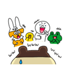 LINE FRIENDS × 2匹の犬（個別スタンプ：21）