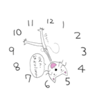 時間 時刻 を体を張って伝える猫（個別スタンプ：37）