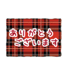 チェック＆ストライプでご挨拶 修正版（個別スタンプ：2）