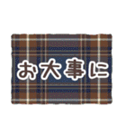 チェック＆ストライプでご挨拶 修正版（個別スタンプ：25）